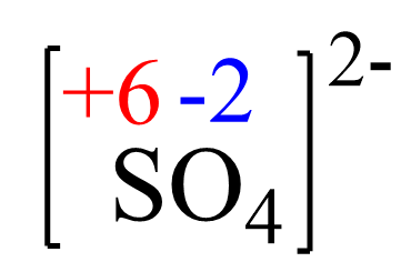 SO42- oxidation numbers